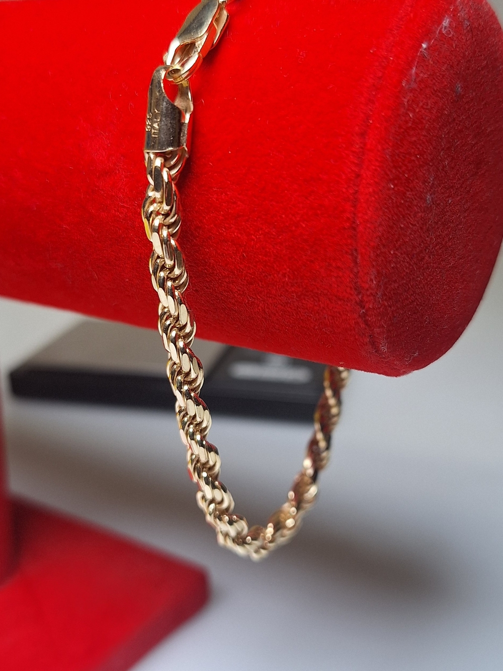 NEW Gold Over 925 Sterling Silver 4.8mm Italian Rope Bracelet 9" 16.99g